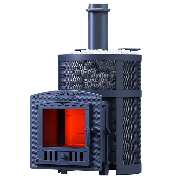 Чугунная печь для бани Искандер ЗК 25 (П2) Pro Ураган