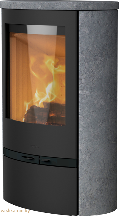 Печь-камин Lotus Jubilee 35 S стеатит без нижней дверцы