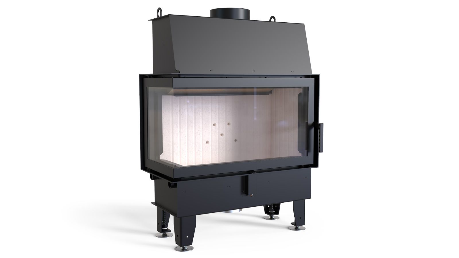 DEFRO HOME IMPULS ME BL/BP угловая каминная топка