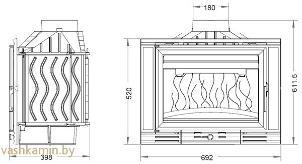 Каминная топка 700 Minos