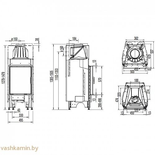 Austroflamm 45x57 K 2.0 Каминная топка