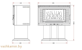 Печь камин Invicta Emeraude