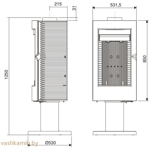 Печь камин Pharos Invicta