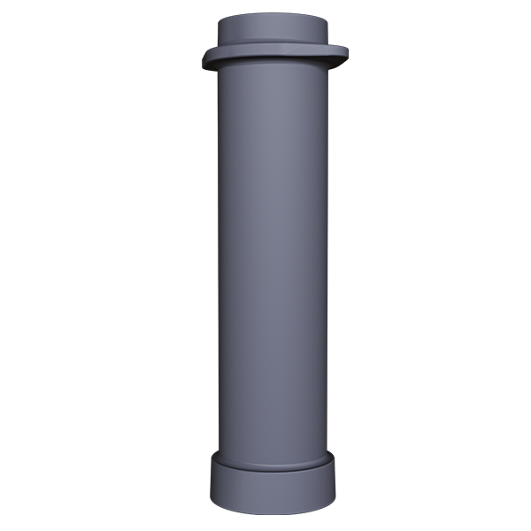 Чугунная НИЖНЯЯ труба для шибера ИСКАНДЕР 115/500