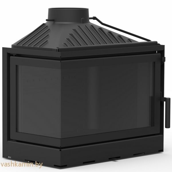 KFD ECO MAX 7 L D с шибером Basic (левая) Угловая каминная топка с шибером