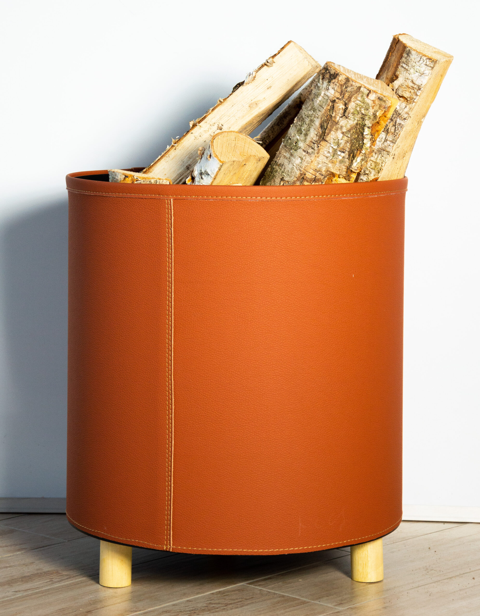 Дровница ‘Tallinn’ в экокоже, медно-рыжий