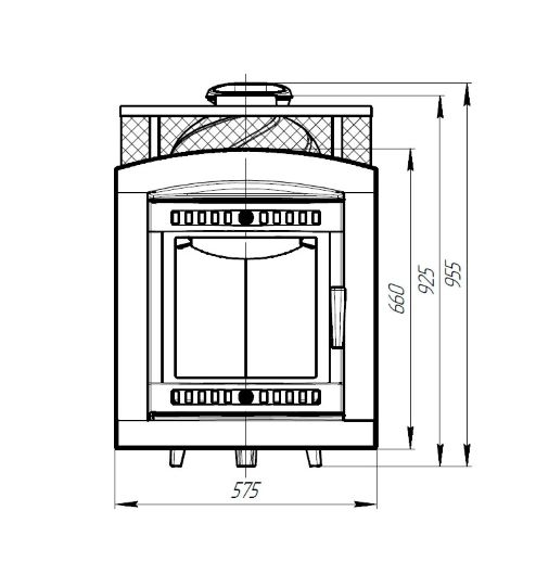Банная печь ProMetall Атмосфера L с сеткой из нержавеющей стали