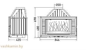 Каминная топка 840 Horizontal