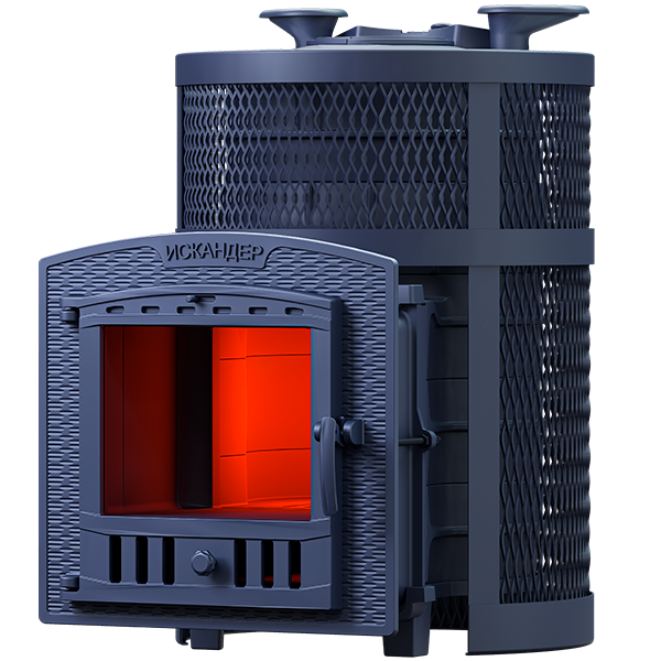 Чугунная печь для бани Искандер ЗК 18 (П2) Pro Ураган Технолит