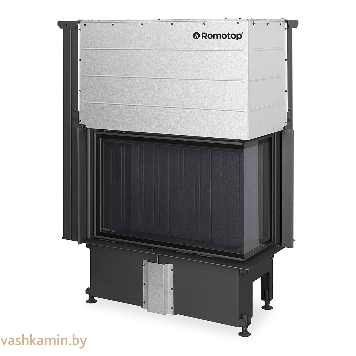 IMPRESSION R/L 2G L 83.60.34.21-угловая каминная топка с черным шамотом