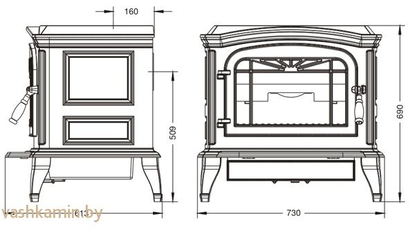 Печь-камин Bradford Antracite Invicta