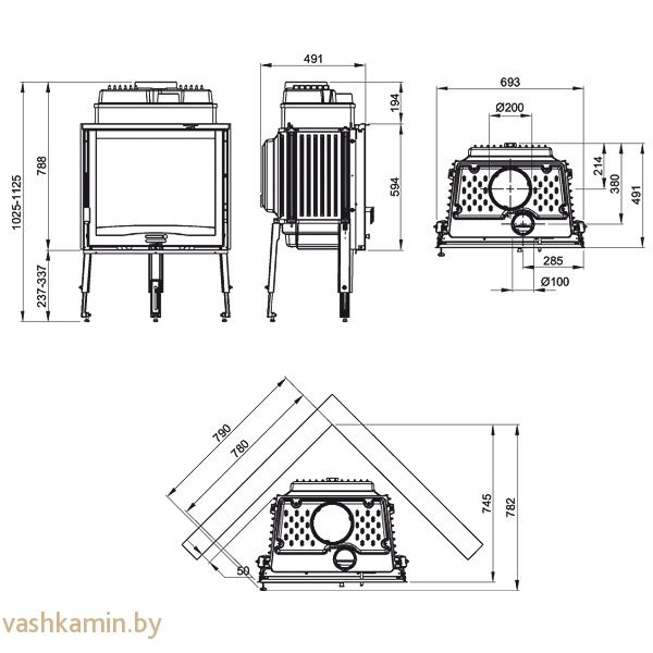 Focolare 70 piano Nordica Топка