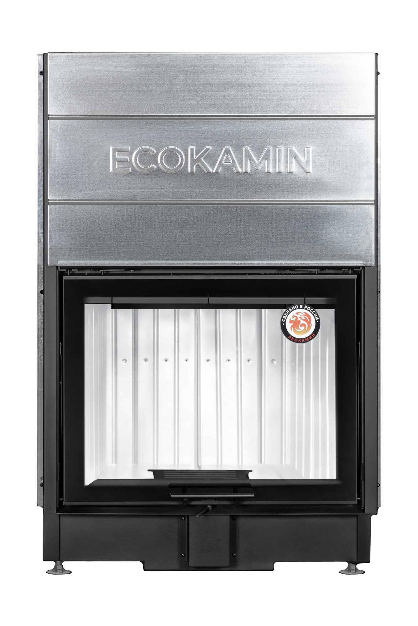 Топка ВЕГА 800/принтинг/подовая/черный шамот