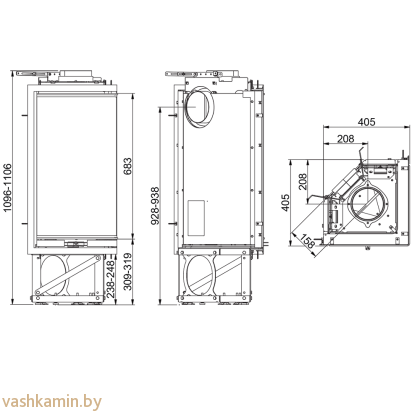 Каминная топка Scan 1008
