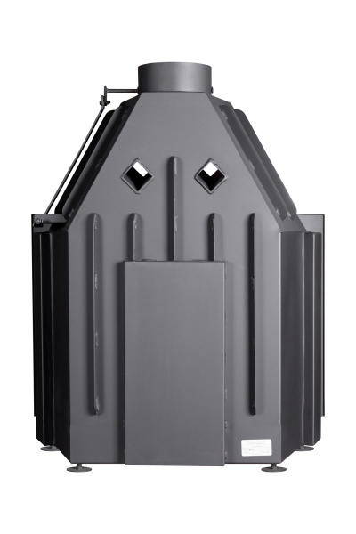 Топка АЛЬФА 800 белый/черный шамот