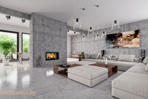 Romotop HEAT T 3g L 88.50.01 туннельная каминная топка с подъемом стекла вверх