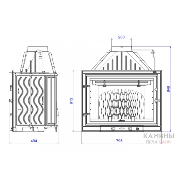 Каминная топка 800 Primo