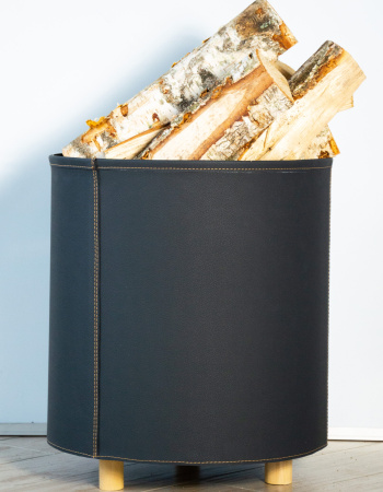 Дровница ‘Tallinn’ в экокоже, графит