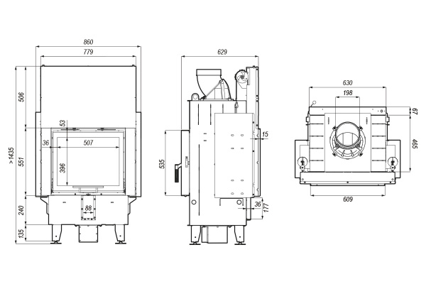 DEFRO HOME  INTRA SM T  G  Каминная топка