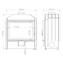 A.caminetti FLAT 80 OPEN SIDE Каминная топка