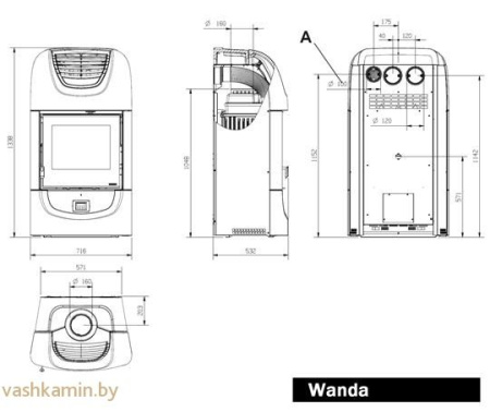Печь камин La Nordica Wanda