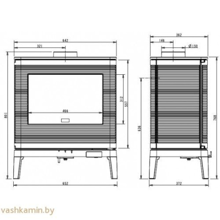 Печь-камин Kazan Invicta