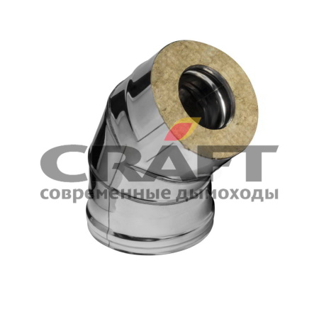 Сэндвич-колено 45° Craft AISI 316-0,8/304-0,5