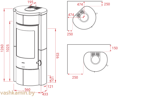 Печь-камин Lotus Prestige M