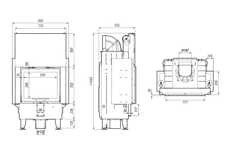 DEFRO HOME  INTRA SM  G  Каминная топка