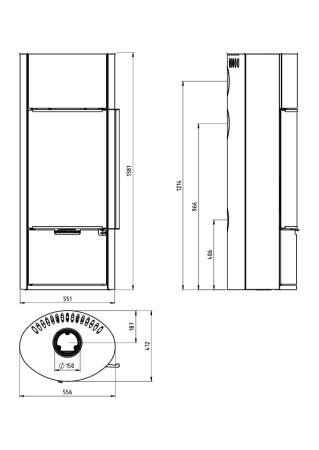 Печь-камин Ember E11 FG