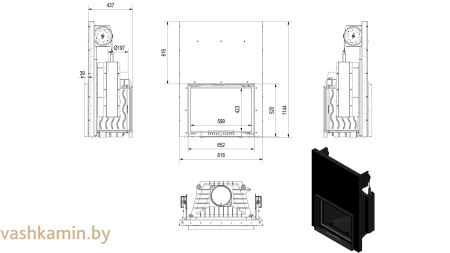 ERYK/G 12 Каминная топка Kratki