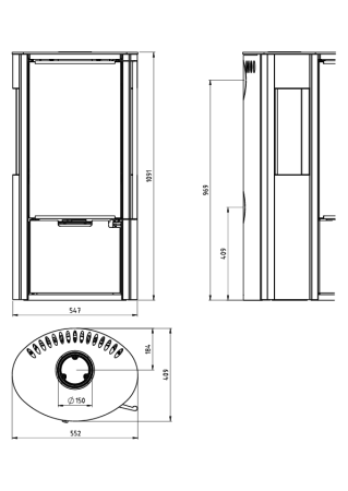 Печь-камин Ember E-15 FG