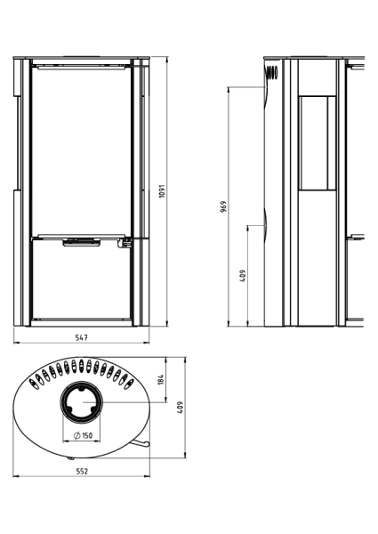 Печь-камин Ember E-15 FG