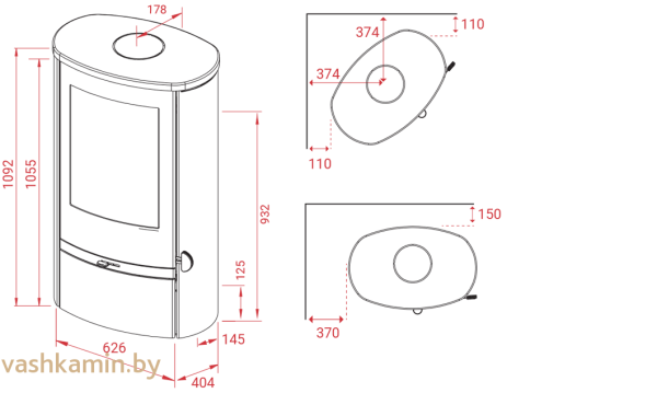 Печь-камин Lotus Jubilee 25  Indian Night