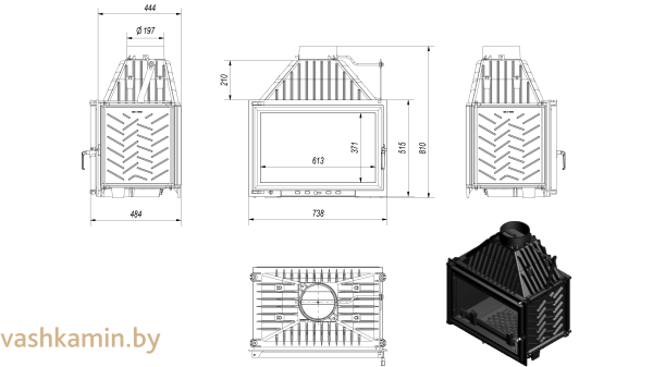 OLIWIA/PF 18 Каминная топка Kratki