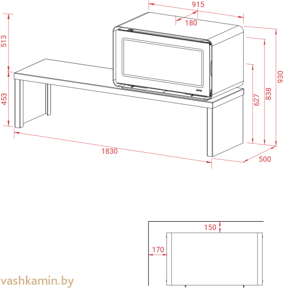 Печь камин Lotus Living Furniture