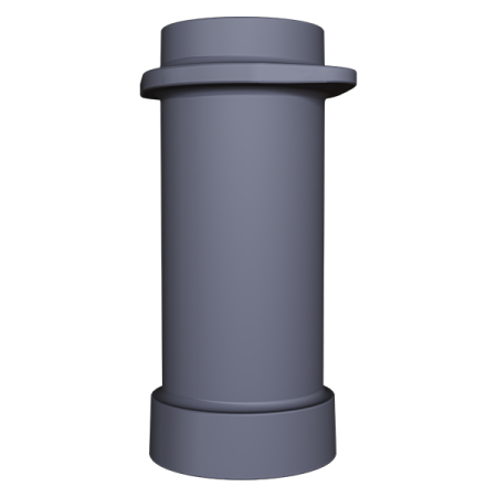 Чугунная НИЖНЯЯ труба для шибера ИСКАНДЕР 115/300