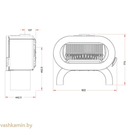 Печь-камин Fifty Arche Invicta