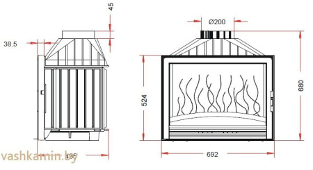 Каминная топка 700 Compact