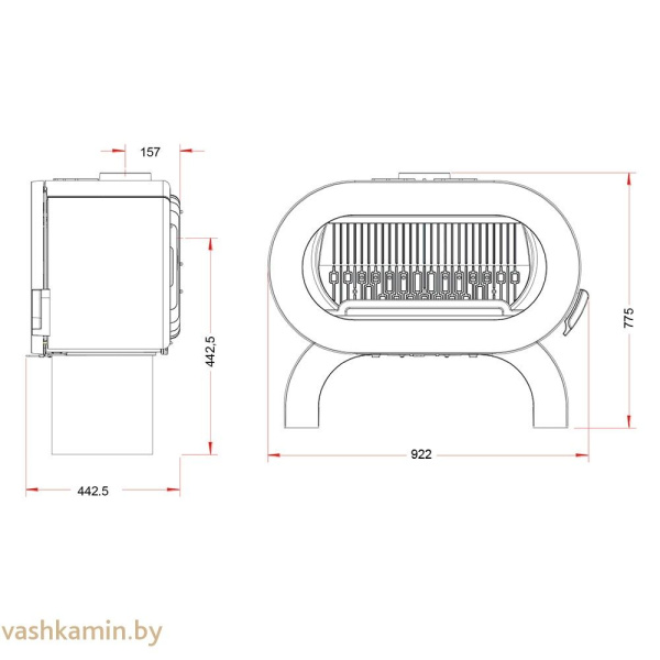 Печь-камин Fifty Arche Invicta