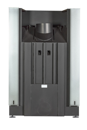 Каминная топка Экокамин ДЕЛЬТА 1200х800х450 PB три стекла подовая черный шамот