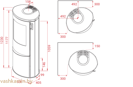 Печь-камин Lotus Liva 6 в стеатите
