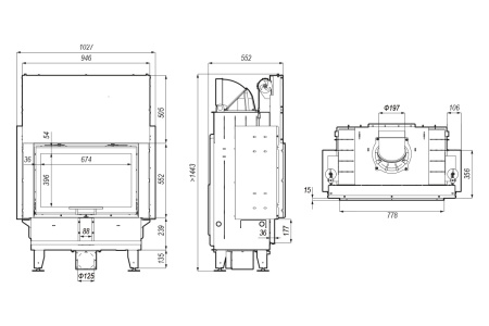 DEFRO HOME  INTRA ME G  Каминная топка