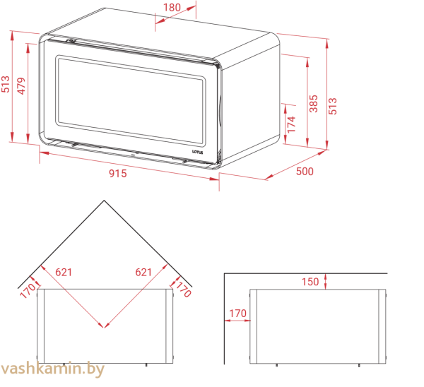 Печь-камин Lotus Living
