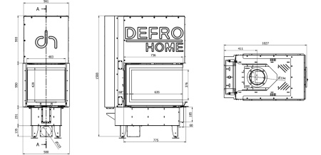 DEFRO HOME INTRA SM U G Каминная топка