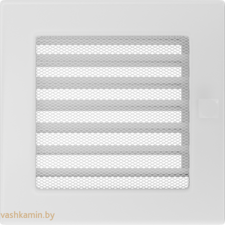 Белая  решетка с жалюзи вентиляционная