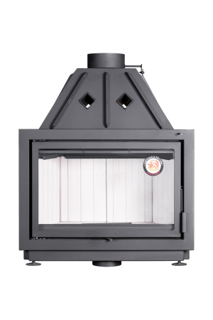 Топка АЛЬФА 800 белый/черный шамот