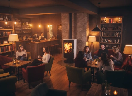 Печь-камин Ember E-16 Serpentino поворотная