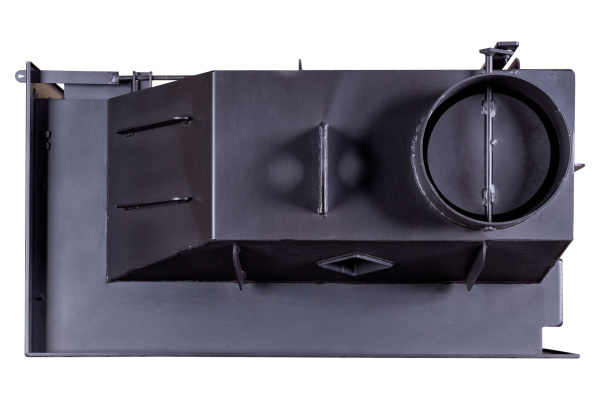 Каминная топка Экокамин Альфа 800 R/L два стекла правая/левая белый/черный шамот