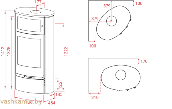 Печь-камин Lotus Jubilee 35 с духовкой
